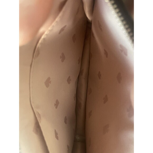 Kate Spade Black Pebbled Leather Small Zip Wristlet Pouch with Bow on Strap - Picture 3 of 4